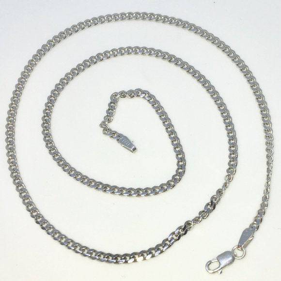 Curb Chain Made With Sterling Silver - Made For Men, Women, Children - Perfect For Pendants, Charms and Necklaces | Loni Design Group |   | Men's jewelery|Mens jewelery| Men's pendants| men's necklace|mens Pendants| skull jewelry|Ladies Jewellery| Ladies pendants|ladies skull ring| skull wedding ring| Snake jewelry| gold| silver| Platnium|