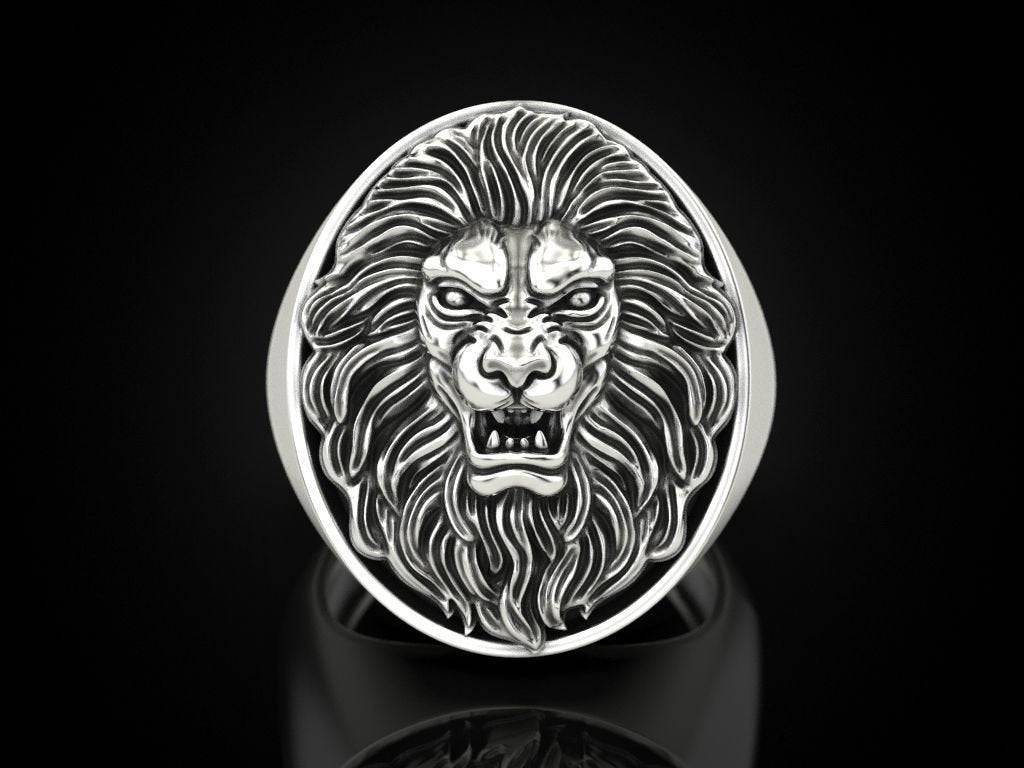 Ahadi Lion Ring | Loni Design Group | Rings  | Men's jewelery|Mens jewelery| Men's pendants| men's necklace|mens Pendants| skull jewelry|Ladies Jewellery| Ladies pendants|ladies skull ring| skull wedding ring| Snake jewelry| gold| silver| Platnium|