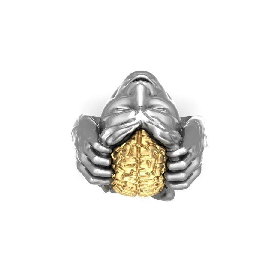 Brainiac Ring | Loni Design Group | Rings  | Men's jewelery|Mens jewelery| Men's pendants| men's necklace|mens Pendants| skull jewelry|Ladies Jewellery| Ladies pendants|ladies skull ring| skull wedding ring| Snake jewelry| gold| silver| Platnium|