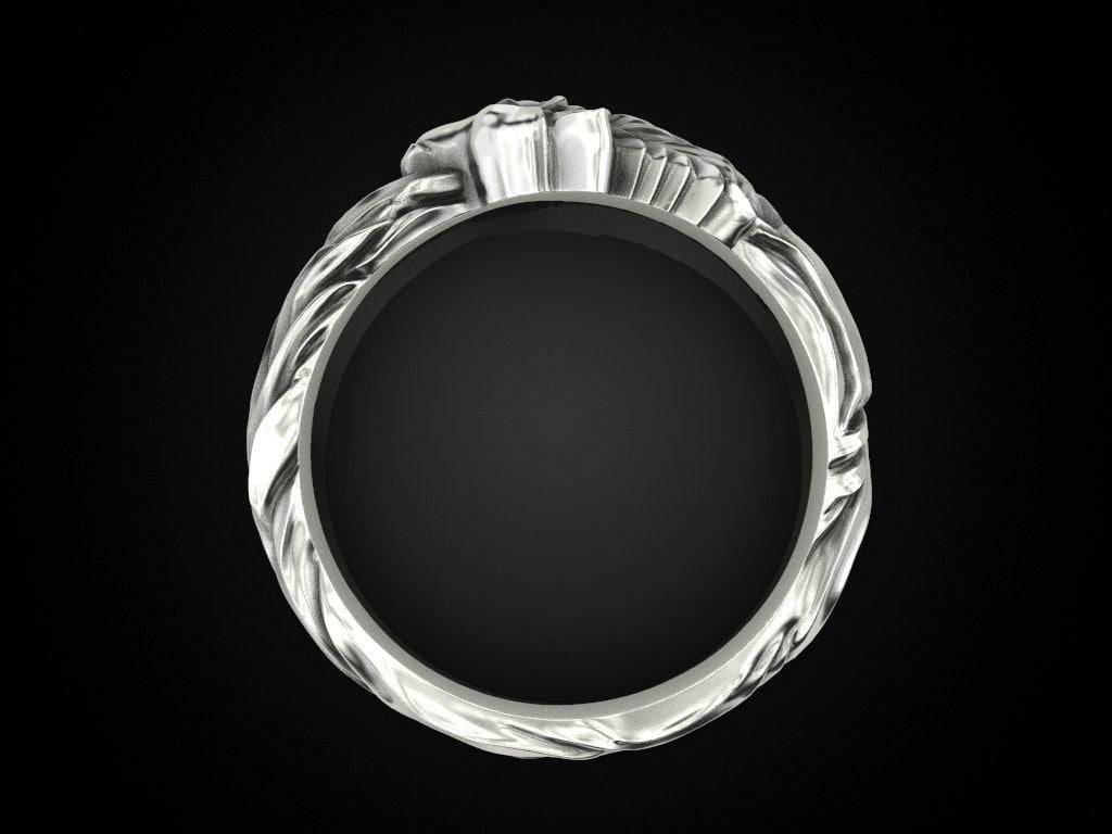 Chandler Wolf Ring | Loni Design Group | Rings  | Men's jewelery|Mens jewelery| Men's pendants| men's necklace|mens Pendants| skull jewelry|Ladies Jewellery| Ladies pendants|ladies skull ring| skull wedding ring| Snake jewelry| gold| silver| Platnium|