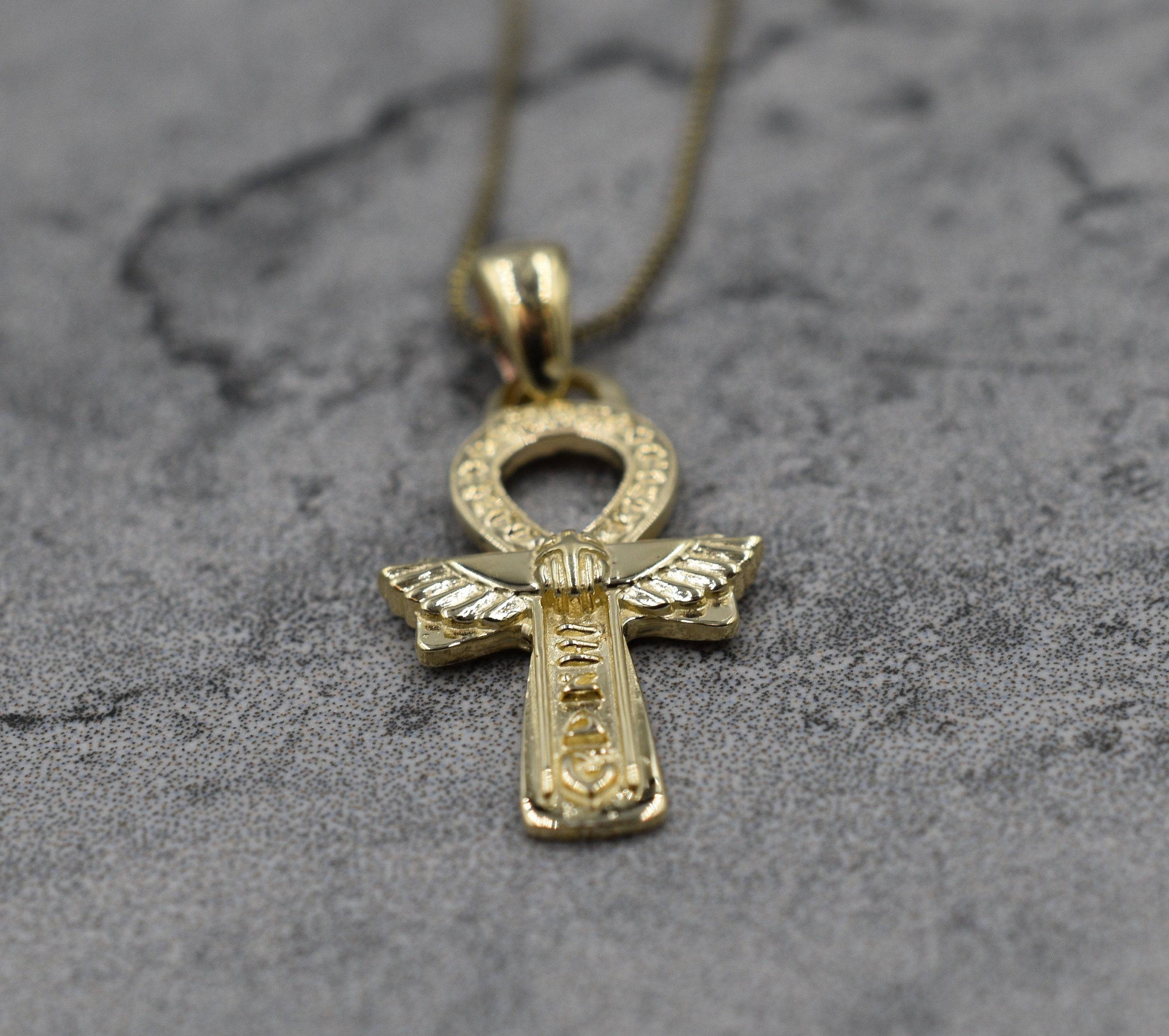 Buy Gold Ankh Pendant Necklace Egyptian Symbol Jewelry Gift for Her/him  Online in India - Etsy