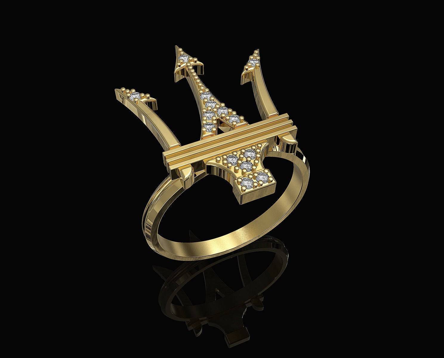 Buy 22Kt Gold Zamindhari Men God Ring 94VH2647 Online from Vaibhav Jewellers