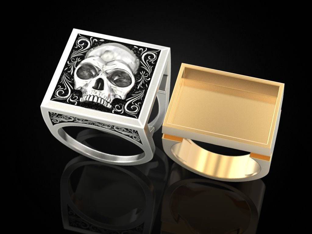 Skull Hidden Compartment Ring | Loni Design Group | Rings  | Men's jewelery|Mens jewelery| Men's pendants| men's necklace|mens Pendants| skull jewelry|Ladies Jewellery| Ladies pendants|ladies skull ring| skull wedding ring| Snake jewelry| gold| silver| Platnium|