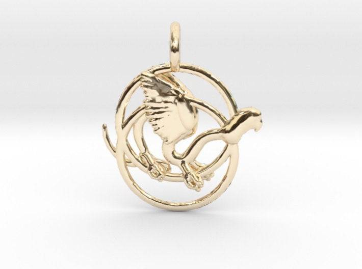Starlight Griffin Pendant *10k/14k/18k White, Yellow, Rose, Green Gold, Gold Plated & Silver* Gryphon Animal Fantasy Mythical Charm Necklace | Loni Design Group |   | Men's jewelery|Mens jewelery| Men's pendants| men's necklace|mens Pendants| skull jewelry|Ladies Jewellery| Ladies pendants|ladies skull ring| skull wedding ring| Snake jewelry| gold| silver| Platnium|