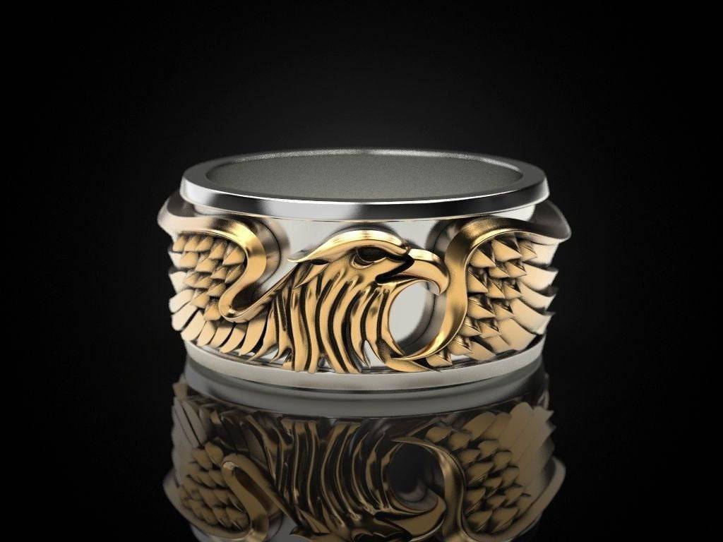 Thorondor Eagle Ring | Loni Design Group | Rings  | Men's jewelery|Mens jewelery| Men's pendants| men's necklace|mens Pendants| skull jewelry|Ladies Jewellery| Ladies pendants|ladies skull ring| skull wedding ring| Snake jewelry| gold| silver| Platnium|