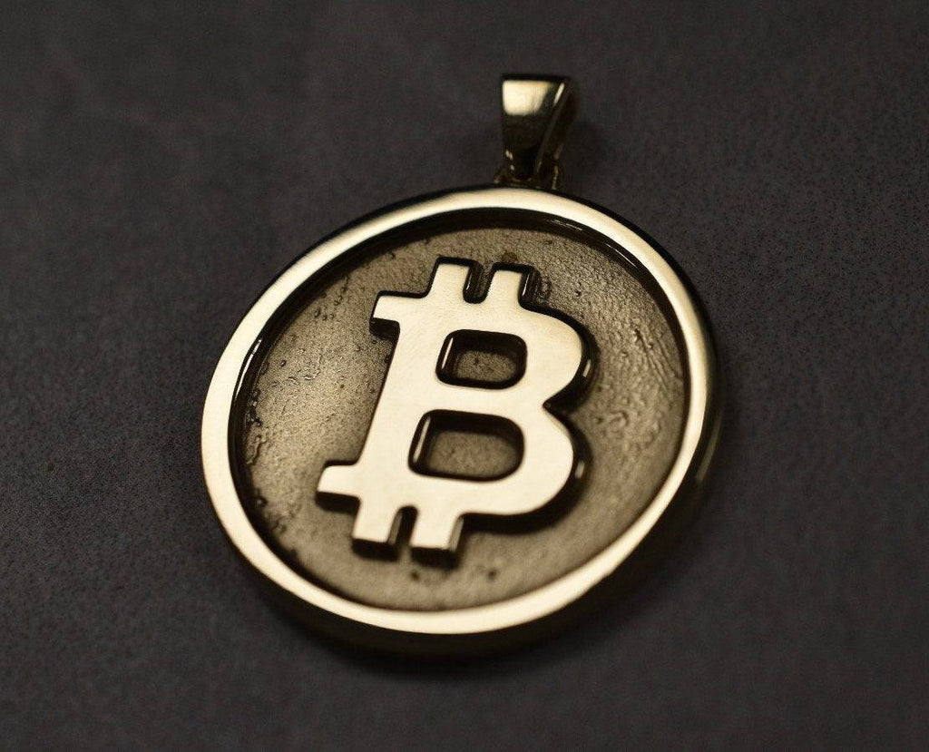 Bitcoin Pendant *10k/14k/18k White, Yellow Rose Green Gold, Gold Plated & Silver* Crypto Currency Money Invest Finance Symbol Charm Necklace | Loni Design Group |   | Men's jewelery|Mens jewelery| Men's pendants| men's necklace|mens Pendants| skull jewelry|Ladies Jewellery| Ladies pendants|ladies skull ring| skull wedding ring| Snake jewelry| gold| silver| Platnium|