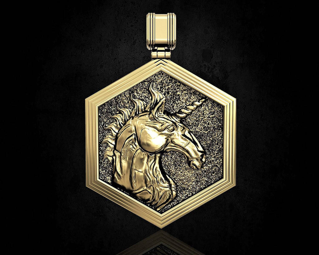 Wynstar Unicorn Pendant *10k/14k/18k White, Yellow, Rose, Green Gold, Gold Plated & Silver* Fantasy Mythical Horse Magic Charm Necklace Girl | Loni Design Group |   | Men's jewelery|Mens jewelery| Men's pendants| men's necklace|mens Pendants| skull jewelry|Ladies Jewellery| Ladies pendants|ladies skull ring| skull wedding ring| Snake jewelry| gold| silver| Platnium|