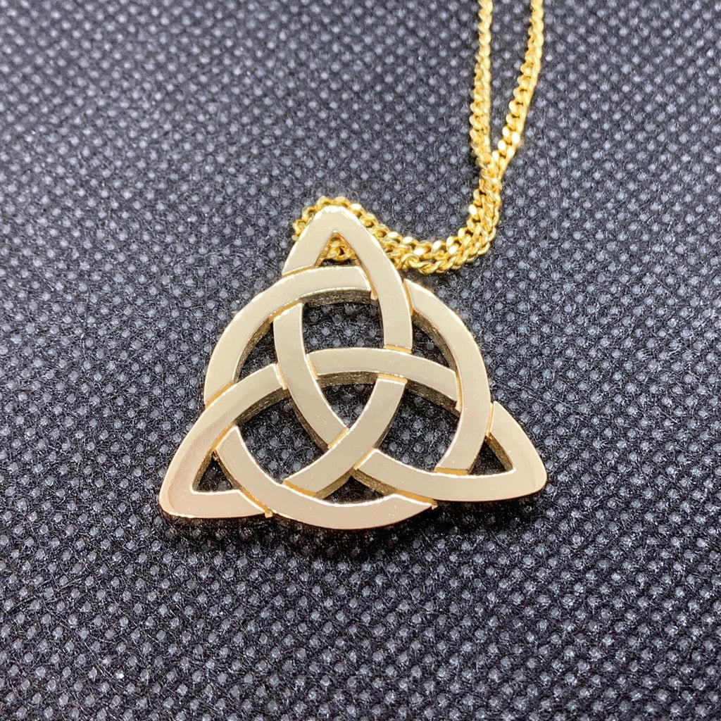 Triquetra Pendant *10k/14k/18k White, Yellow, Rose Green Gold, Gold Plated & Silver* Trinity Knot Symbol Christianity Goddess Charm Necklace | Loni Design Group |   | Men's jewelery|Mens jewelery| Men's pendants| men's necklace|mens Pendants| skull jewelry|Ladies Jewellery| Ladies pendants|ladies skull ring| skull wedding ring| Snake jewelry| gold| silver| Platnium|
