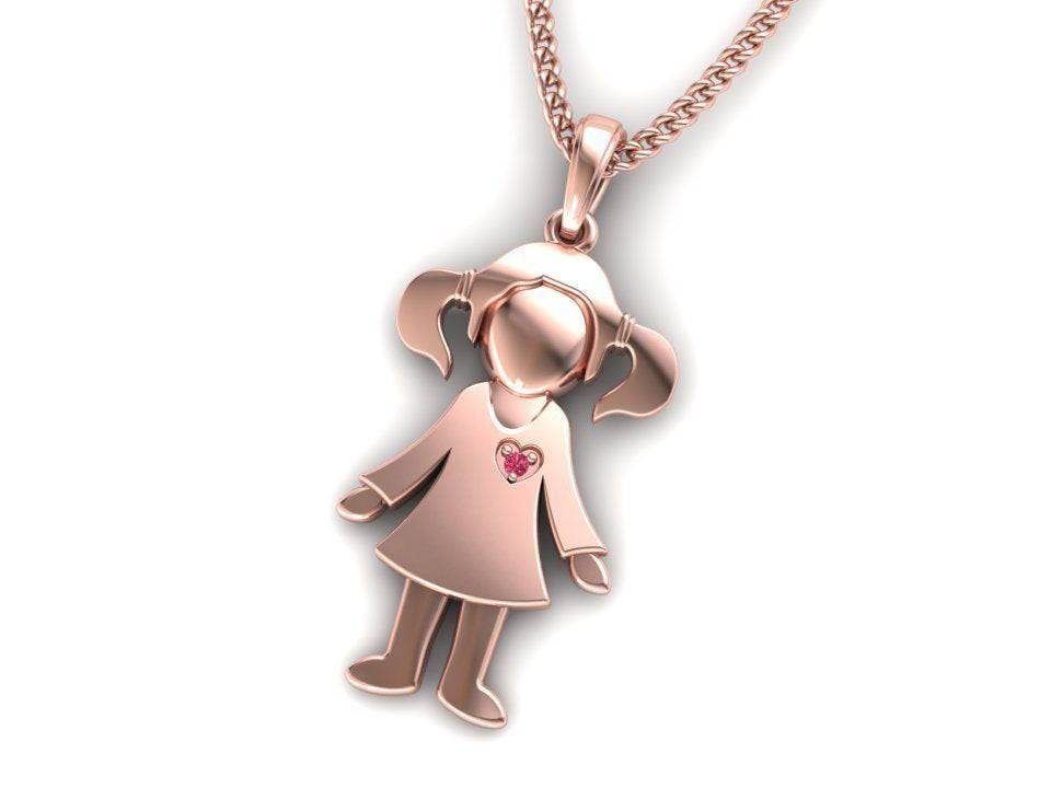 Baby girl sale charm necklace