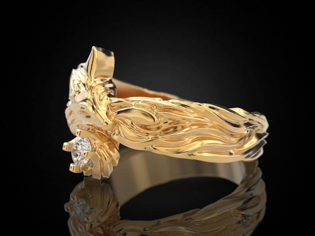 Videl Fox Ring | Loni Design Group | Engagement Rings  | Men's jewelery|Mens jewelery| Men's pendants| men's necklace|mens Pendants| skull jewelry|Ladies Jewellery| Ladies pendants|ladies skull ring| skull wedding ring| Snake jewelry| gold| silver| Platnium|