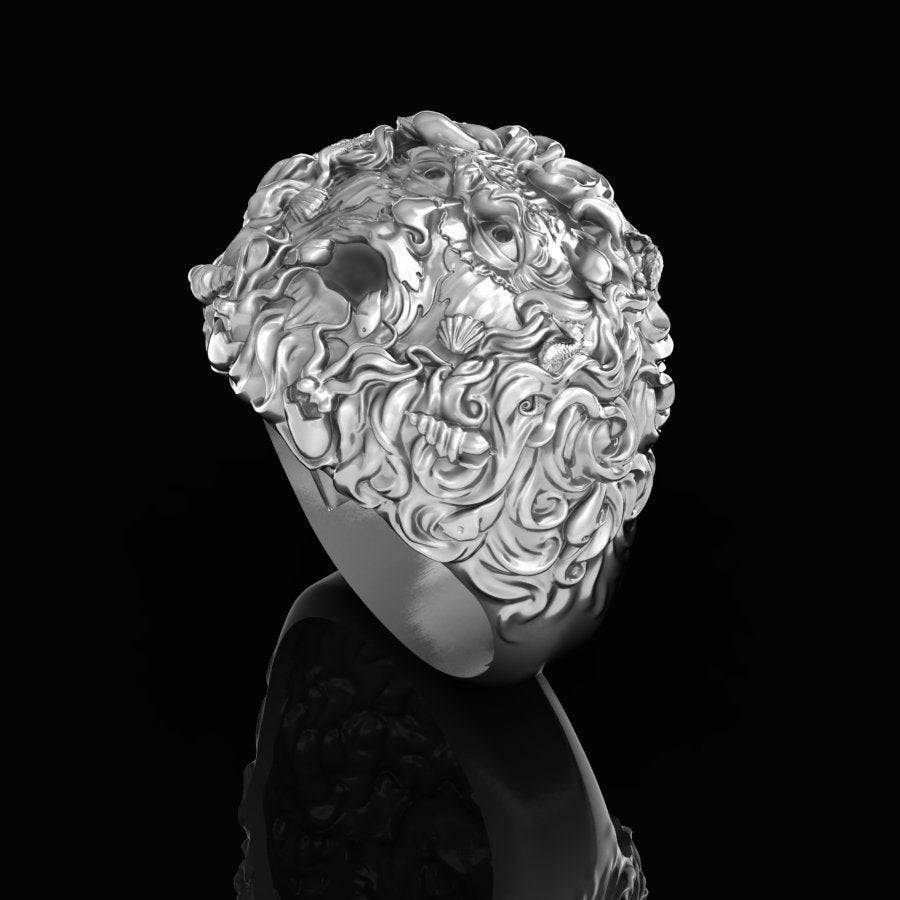 Poseidon Sea God Ring | Loni Design Group | Rings  | Men's jewelery|Mens jewelery| Men's pendants| men's necklace|mens Pendants| skull jewelry|Ladies Jewellery| Ladies pendants|ladies skull ring| skull wedding ring| Snake jewelry| gold| silver| Platnium|