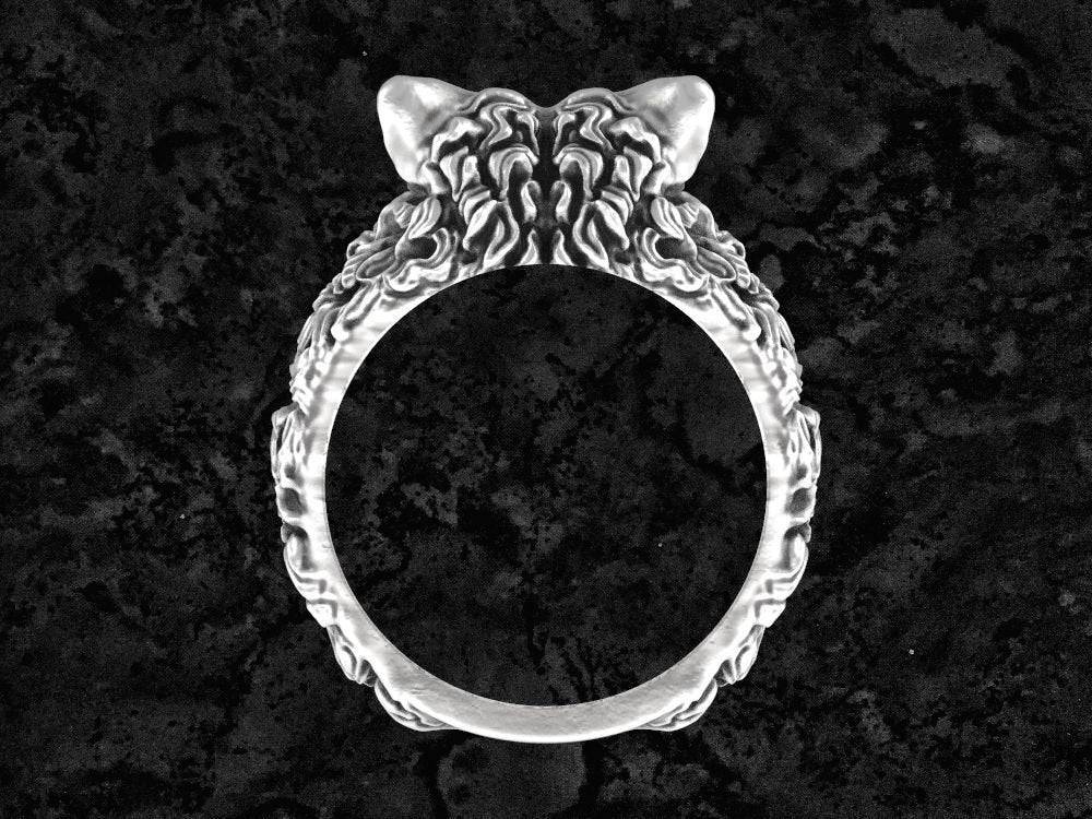 Adolfo Wolf Ring | Loni Design Group | Rings  | Men's jewelery|Mens jewelery| Men's pendants| men's necklace|mens Pendants| skull jewelry|Ladies Jewellery| Ladies pendants|ladies skull ring| skull wedding ring| Snake jewelry| gold| silver| Platnium|