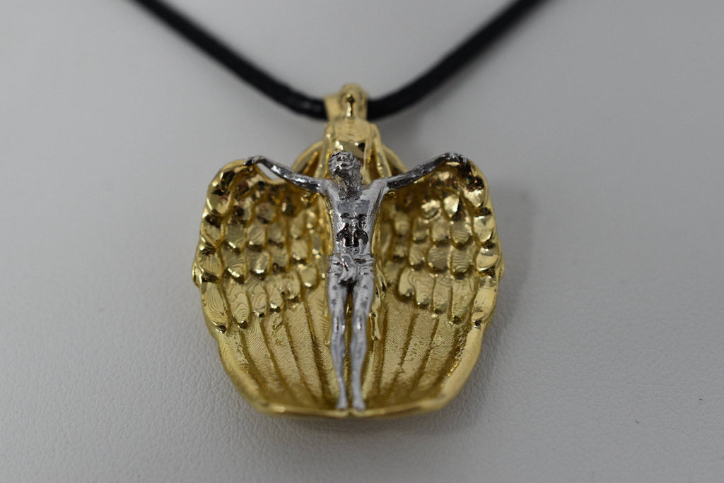 Save Me Angel Pendant  *10k/14k/18k White, Yellow, Rose, Green Gold, Gold Plated & Silver* Wing Christianity Jesus Love Charm Necklace Gift | Loni Design Group |   | Men's jewelery|Mens jewelery| Men's pendants| men's necklace|mens Pendants| skull jewelry|Ladies Jewellery| Ladies pendants|ladies skull ring| skull wedding ring| Snake jewelry| gold| silver| Platnium|