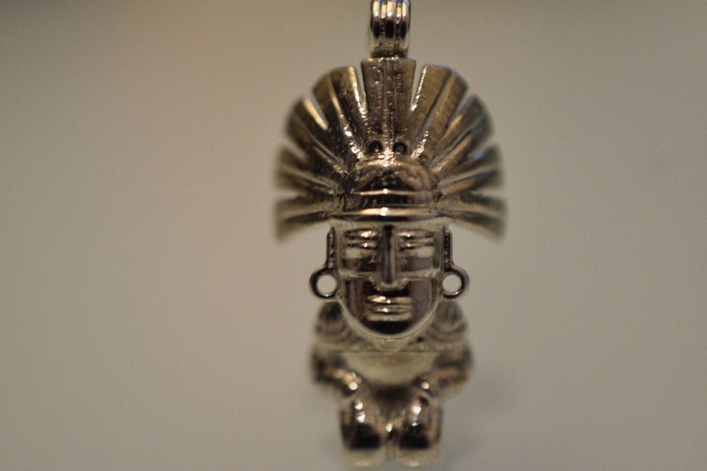 Tenochca Aztec Pendant *10k/14k/18k White, Yellow, Rose, Green Gold, Gold Plated & Silver* Ancient History Symbol Man Charm Necklace Gift | Loni Design Group |   | Men's jewelery|Mens jewelery| Men's pendants| men's necklace|mens Pendants| skull jewelry|Ladies Jewellery| Ladies pendants|ladies skull ring| skull wedding ring| Snake jewelry| gold| silver| Platnium|