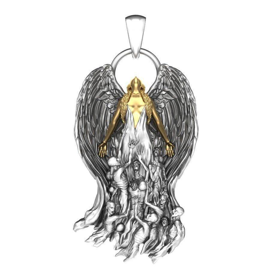 Escape From Hell Pendant *10k/14k/18k White, Yellow, Rose, Green