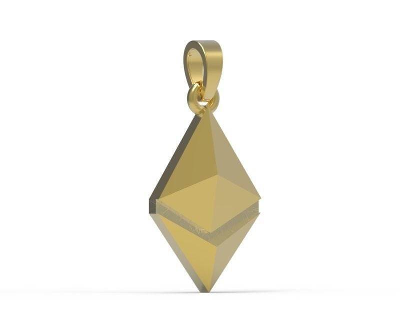 Ethereum Symbol Pendant *10k/14k/18k White, Yellow, Rose Green Gold, Gold Plated & Silver* Crypto Currency Money Invest Finance Wealth Charm | Loni Design Group |   | Men's jewelery|Mens jewelery| Men's pendants| men's necklace|mens Pendants| skull jewelry|Ladies Jewellery| Ladies pendants|ladies skull ring| skull wedding ring| Snake jewelry| gold| silver| Platnium|